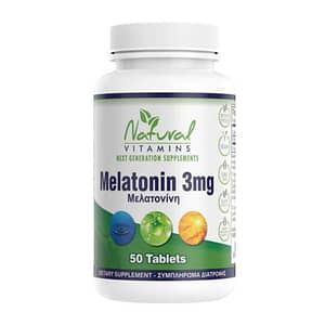 Natural Vitamins Melatonin 3mg 50 ταμπλέτες