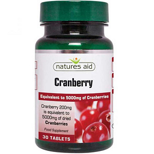 Natures Aid Cranberry 200 mg 30 ταμπλέτες