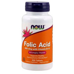 Now Foods Folic Acid 800mcg with Vitamin B12 250 ταμπλέτες