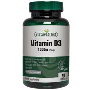 Natures Aid Vitamin D3 1000iu 60 ταμπλέτες