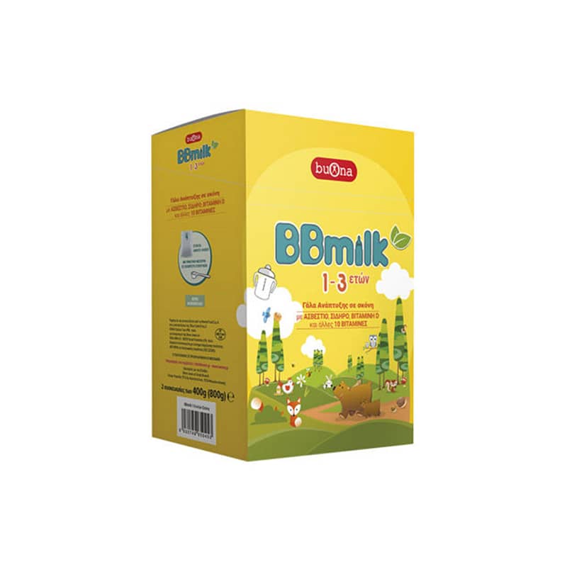 Βρεφικό Γάλα Ανάπτυξης BBmilk 1-3 ετών Buona 800g (2 συσκευασίες των 400g)