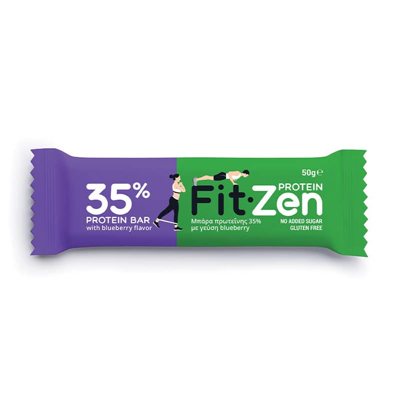 Fit-Zen Μπάρα με 35% Πρωτεΐνη και Γεύση Βατόμουρο Naturals 50 γραμμάρια