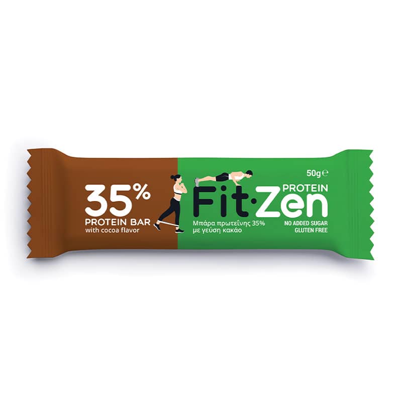 Fit-Zen Μπάρα με 35% Πρωτεΐνη και Γεύση Κακάο Naturals 50 γραμμάρια